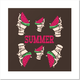 Hands holding a watermelon art | Best of Summer! Posters and Art